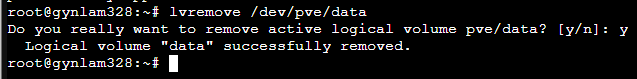 CLI Command: lvremove