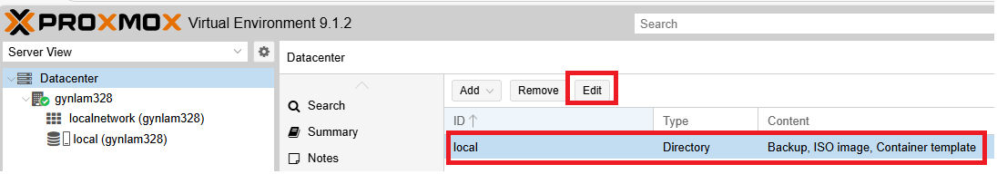 Editing local storage