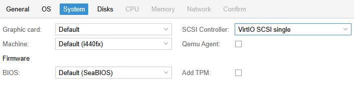 [Source 26] Create VM - System Tab
