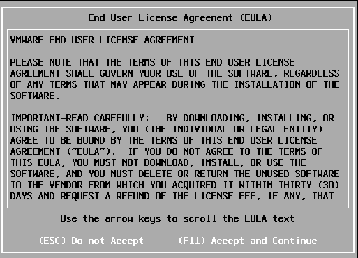 EULA Screen