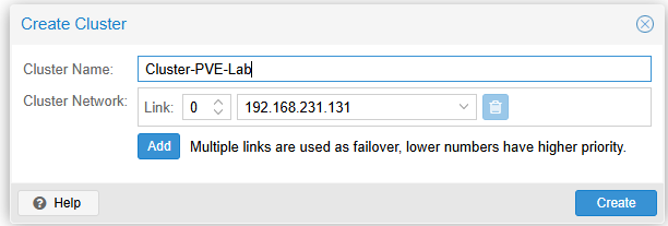 [Source 4] Dialog Create Cluster with Name and Network