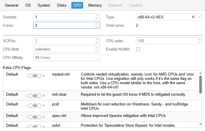 [Source 50] Create VM - CPU Tab