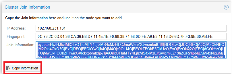 [Source 5] Copy the Join Information string