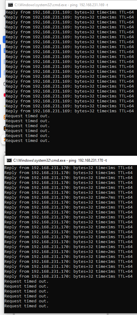 [Source 86] Ping timeout