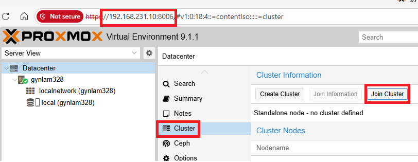 [Source 6] Menu Join Cluster on 2nd node