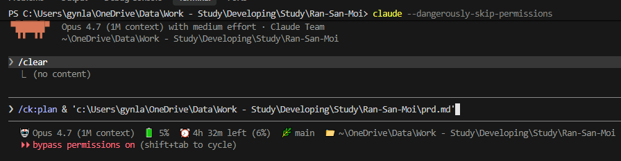 Screenshot of the AI planning phase